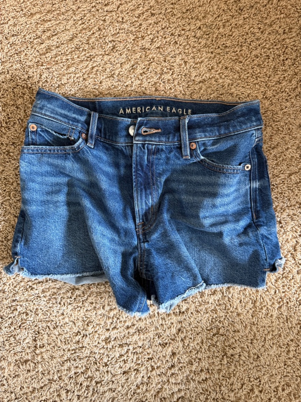 American Eagle Outfitters Dark Blue Denim Cutoff Shorts